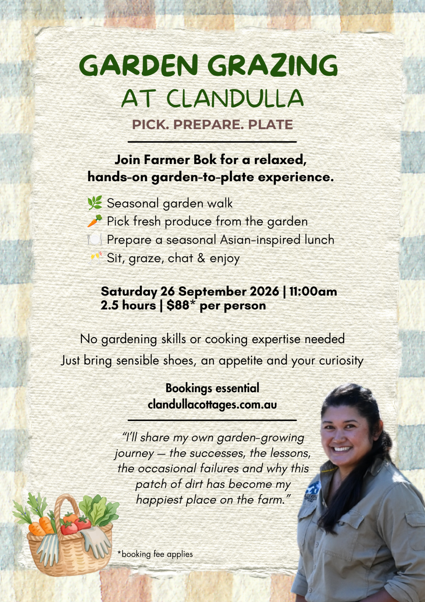 Garden Grazing at Clandulla Cottages with Farmer Bok - Scenic Rim